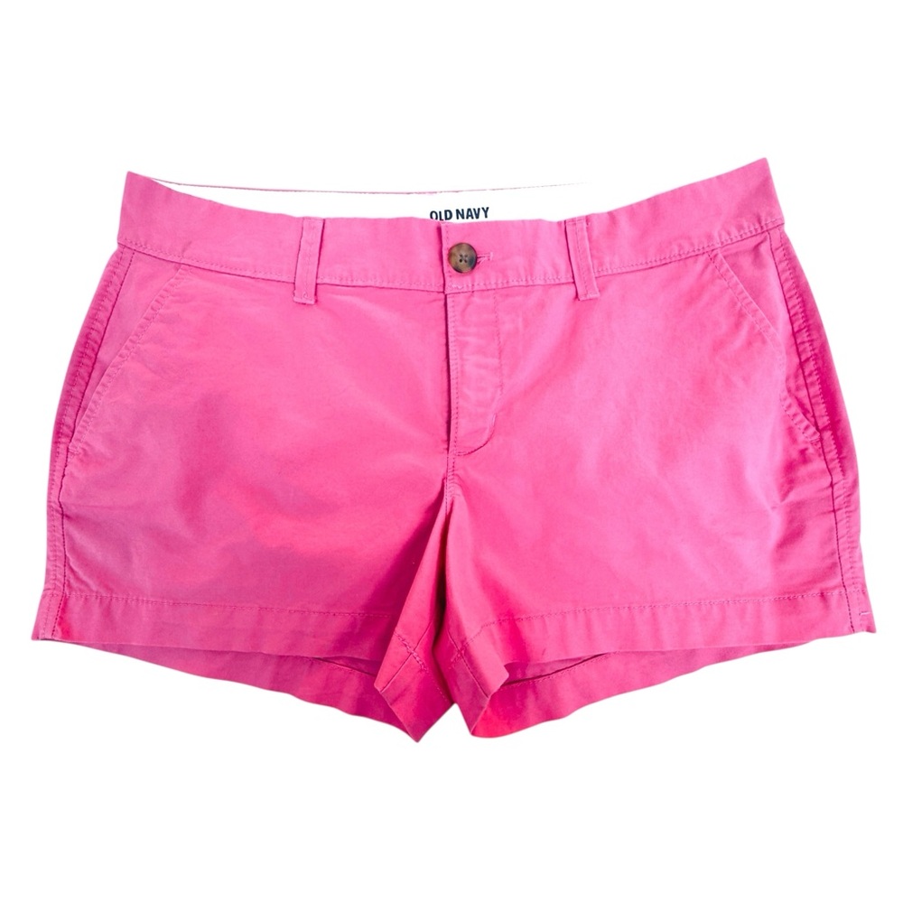 Old Navy Size 6 Hot Pink Dynamite Chino Shorts Cotton Pockets Vibrant Summer
